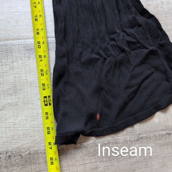 Urban Outfitters Uo Nova Smocked Jumpsuit Dress Black Wide Legs Ruched S *Flaw - Picture 7 of 10